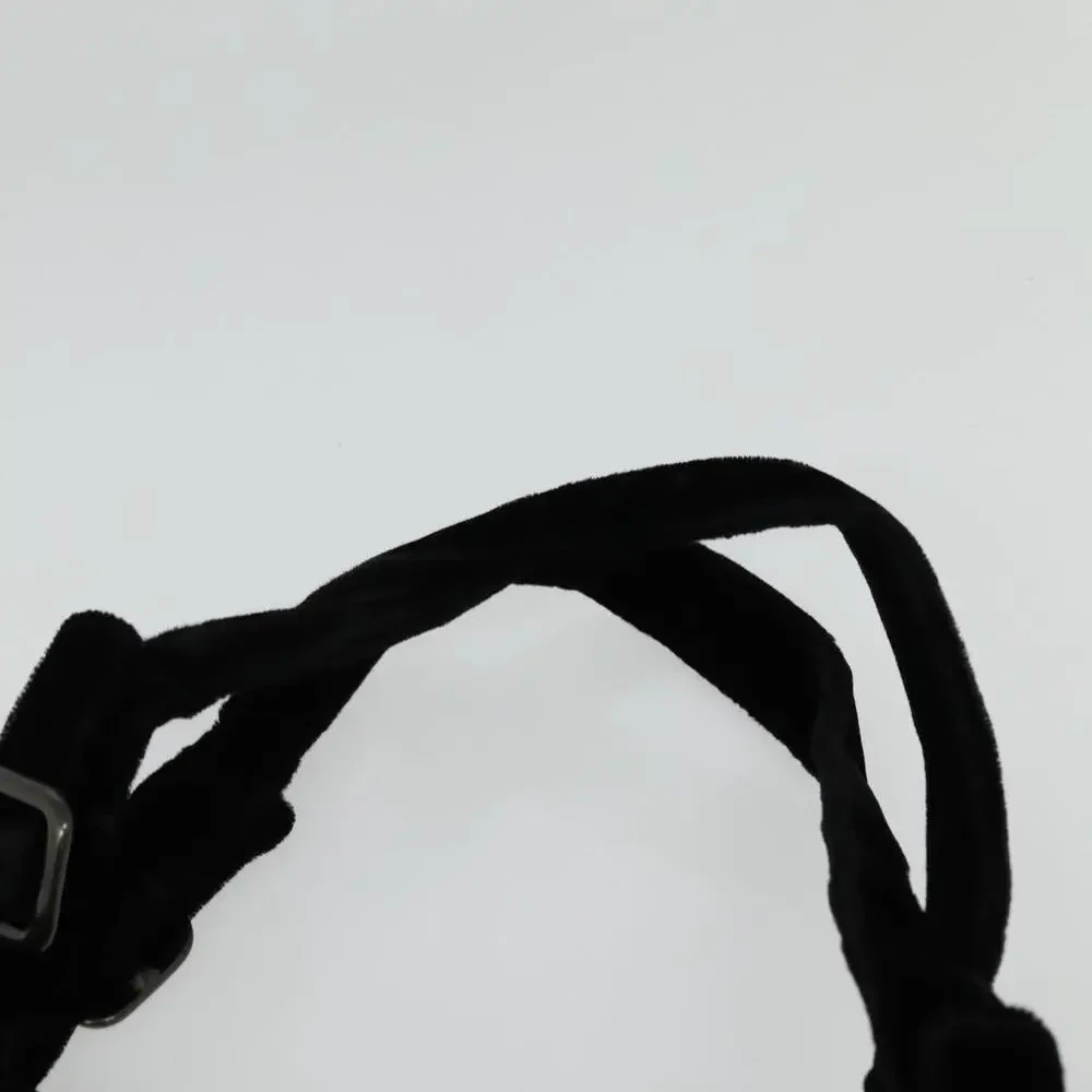 PRADA Hand Bag Velor Black Silver - Picture 8 of 12